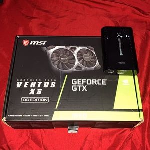 BRAND NEW: MSI VENTUS XS GEFORE GTX 1650.    USED: ELGATO GAME CAPTURE HD
